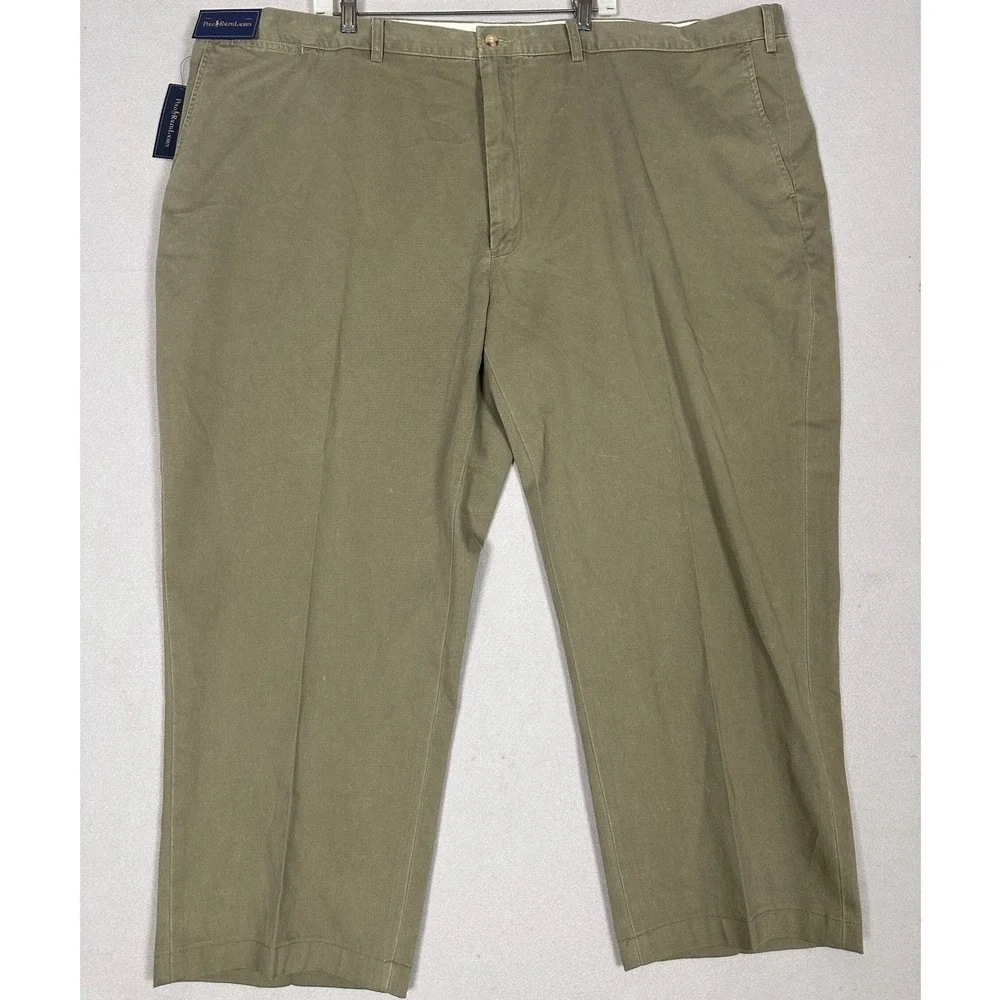 NEW Polo Ralph Lauren Preston Pants Mens 54X29 Big Tall Olive Green Khakis Chino